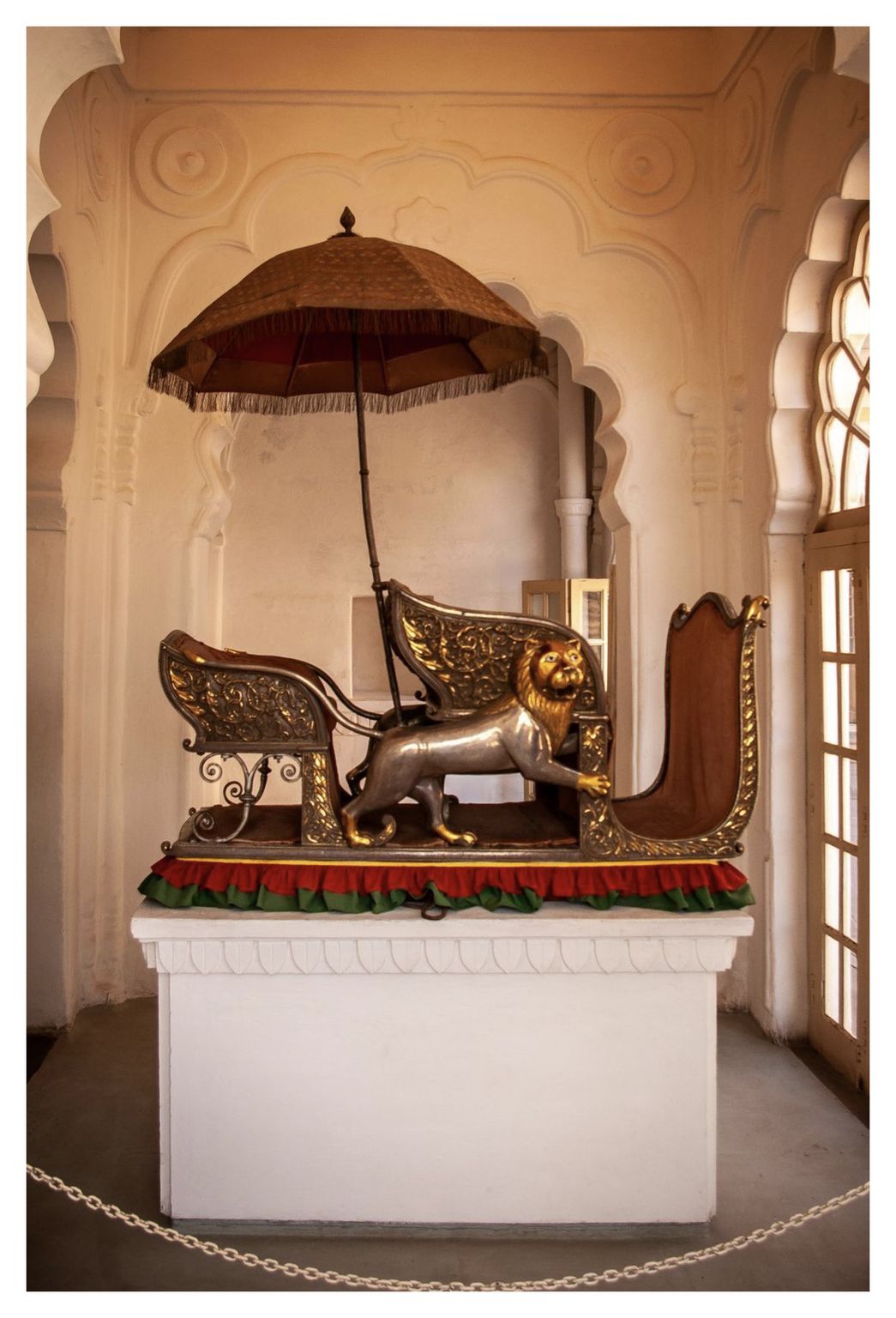 Sänfte im Museum des Meherangarh-Forts