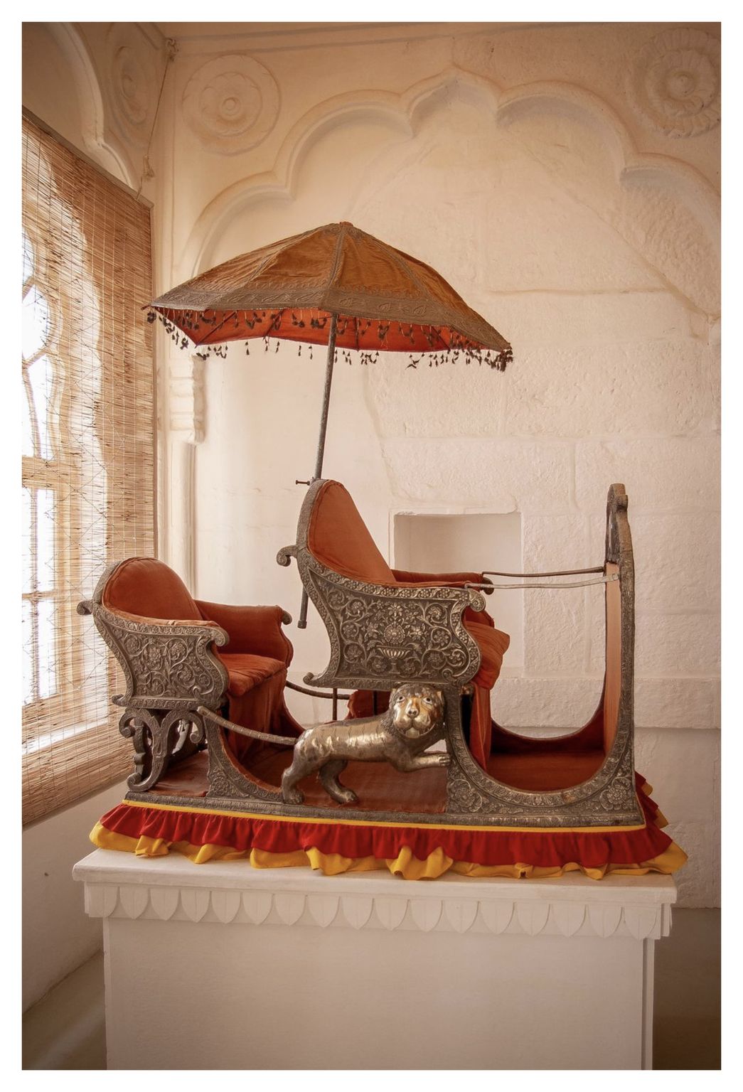 Sänfte im Museum des Meherangarh-Forts