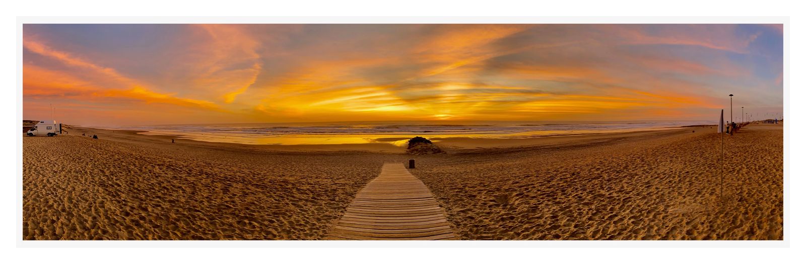 Sonnenuntergangspanorama in Montalivet